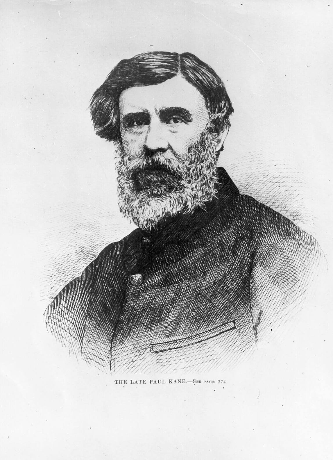 Art Canada Institute, Paul Kane, Newspaper portrait of the late Paul Kane, published in Canadian Illustrated News, October 28, 1871