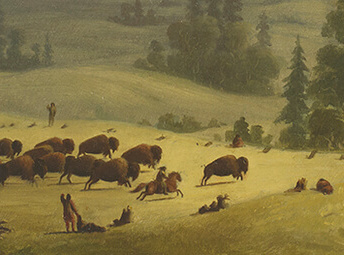 Paul Kane, L’enclos à bisons, v. 1846-1849