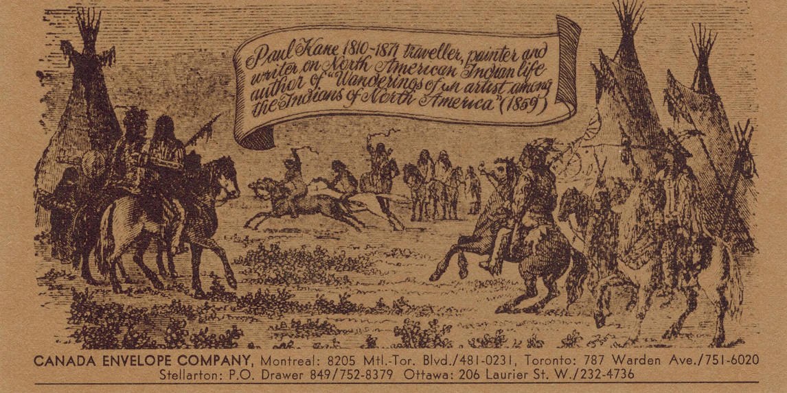 Art Canada Institute, Paul Kane, Canada Envelope Company commemorative Paul Kane mailer, 1971
