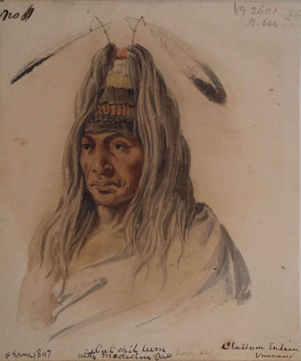 Art Canada Institute, Paul Kane, Culchillum Wearing a Medicine Cap, April–June 1847