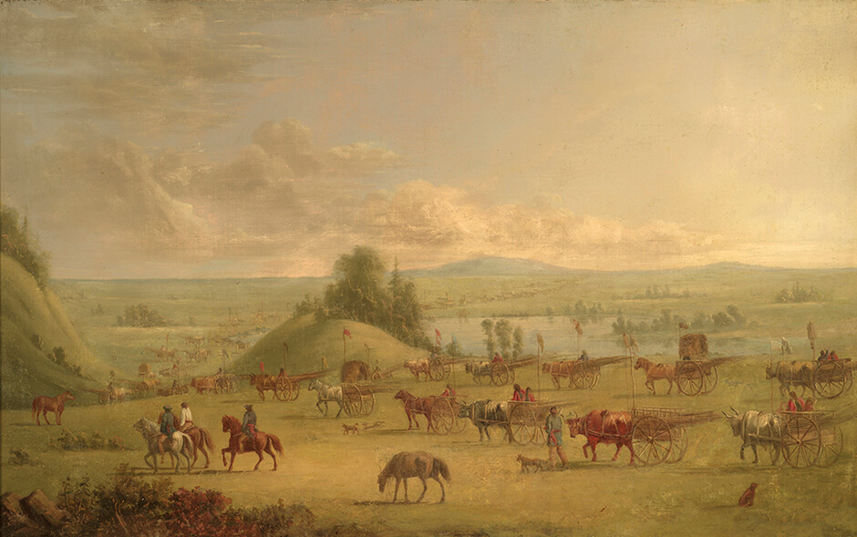 Art Canada Institute, Paul Kane, Half Breeds Travelling, Plains Metis, c. 1849–56