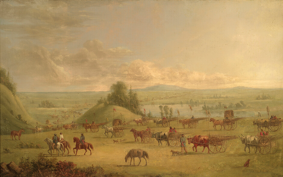 Art Canada Institute, Paul Kane,  Half Breeds Travelling, Plains Metis, c. 1849–56