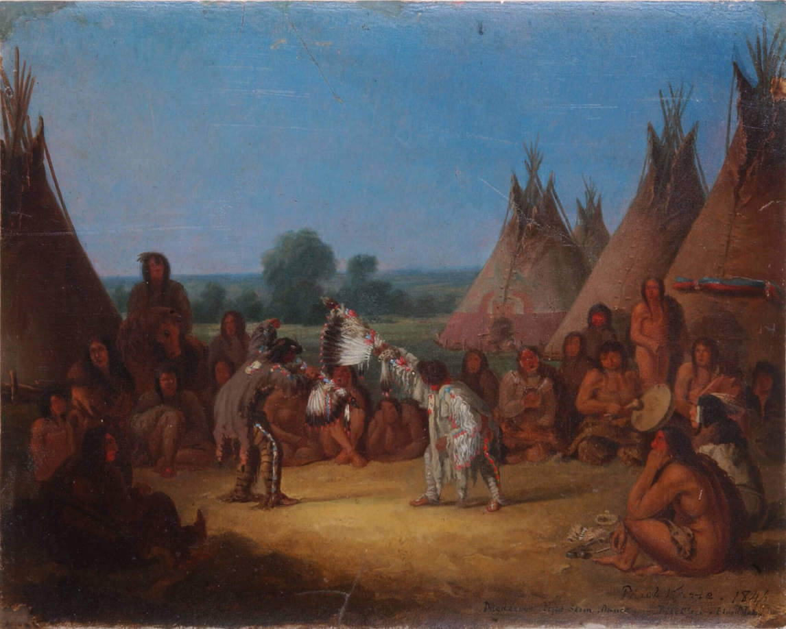 Art Canada Institute, Paul Kane, Medicine Pipe Stem Dance, Blackfoot, c. 1849–52