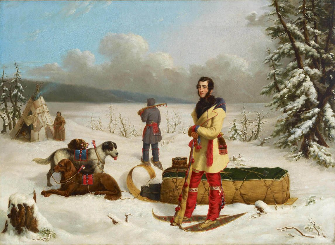 Art Canada Institute, Paul Kane, Scene in the Northwest—Portrait of John Henry Lefroy, c. 1845–46