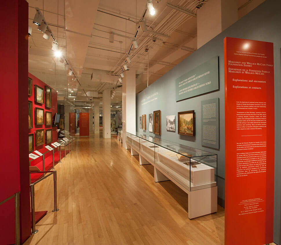 Art Canada Institute, Paul Kane, View of Paul Kane paintings in the Daphne Cockwell Gallery of Canada: First Peoples, Royal Ontario Museum, Toronto