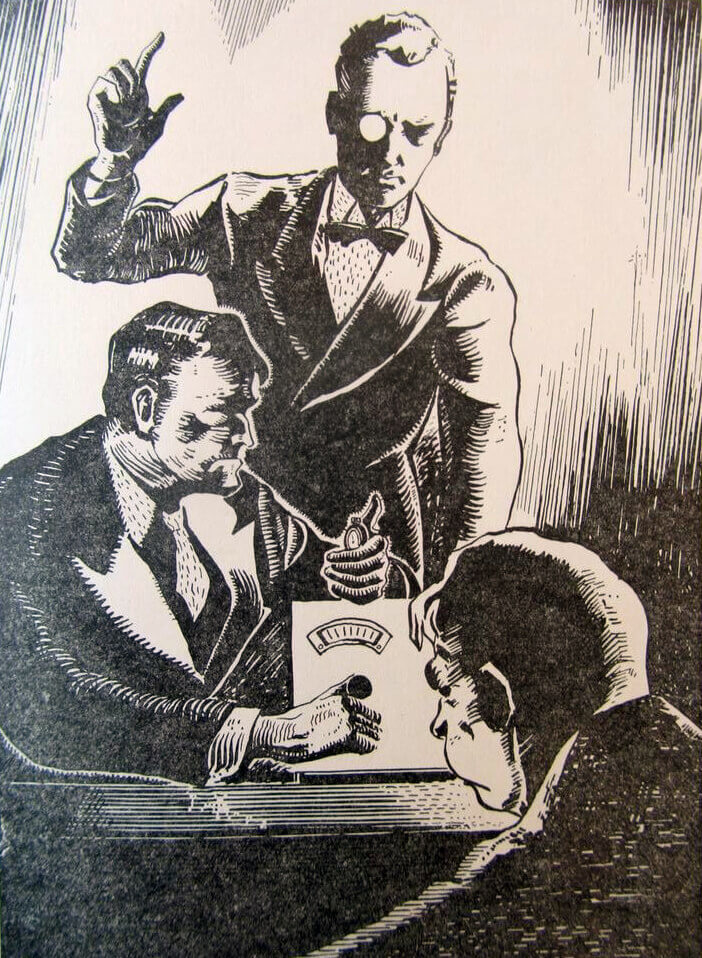Art Canada Institute, Drawing by Town in the comic book style, which appeared in his 1942 Western Technical-Commercial School yearbook