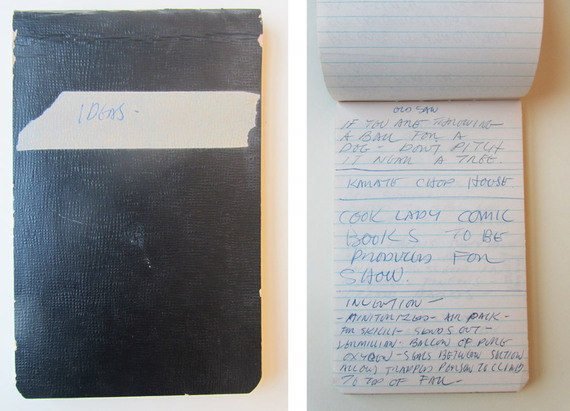 Art Canada Institute, Town’s notebook containing ideas and questions about how the enduring value of art is established