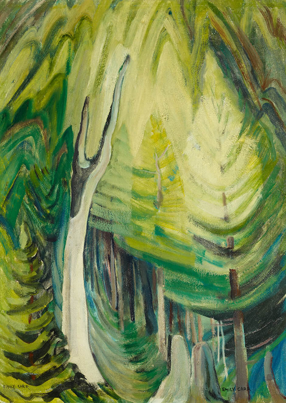 Art Canada Institute, Jock Macdonald, Young Pines in Light, by Emily Carr, c. 1935