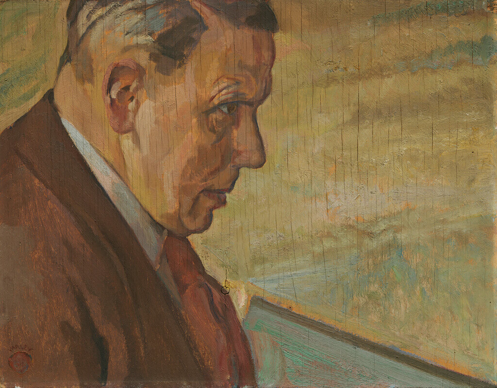 Art Canada Institute, Jock Macdonald, Portrait of John Vanderpant, by F.H. Varley, c. 1930