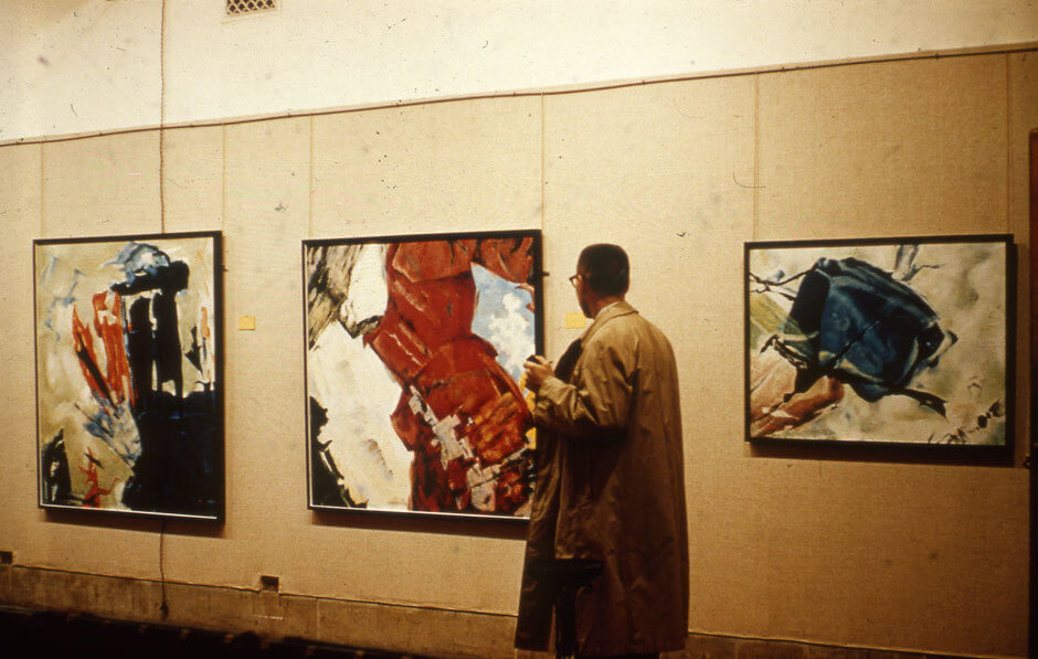 Art Canada Institute, Jock Macdonald, Installation view of Jock Macdonald exhibition at Hart House Gallery, University of Toronto, 1957
