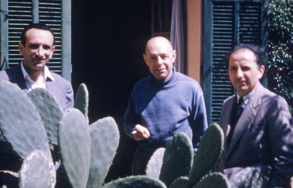 Art Canada Institute, Jock Macdonald, Jean Dubuffet (centre) and friends in Vence, France, c. 1954–55