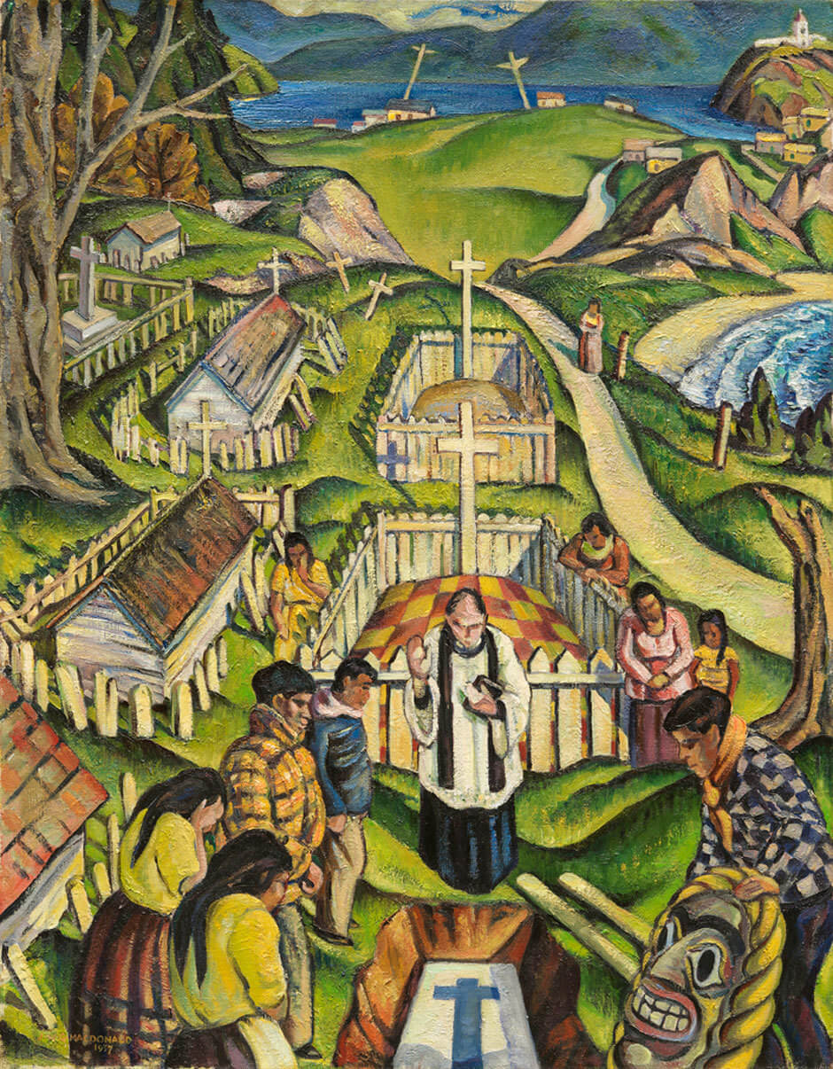 Jock Macdonald, Enterrement indien, Nootka, 1937