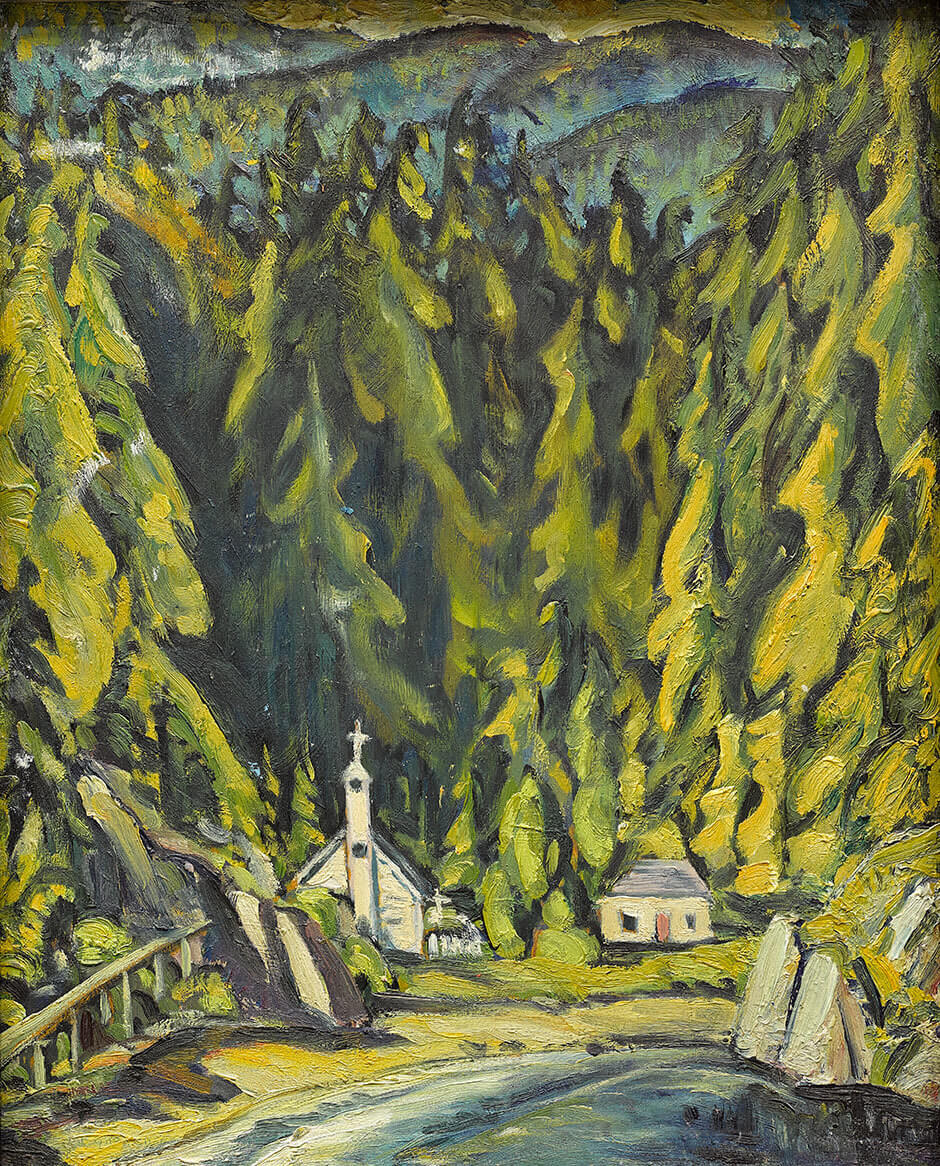 Art Canada Institute, Jock Macdonald, Indian Church, Friendly Cove (recto of Departing Day), 1935