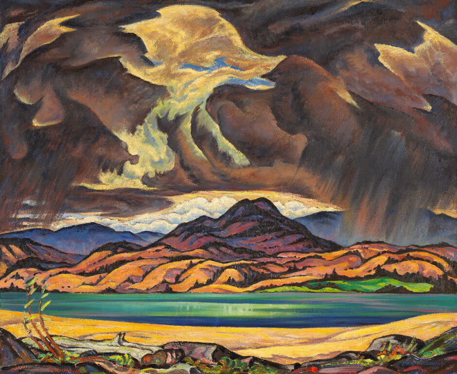 Art Canada Institute, Jock Macdonald, Thunder Clouds Over Okanagan Lake, 1944–45