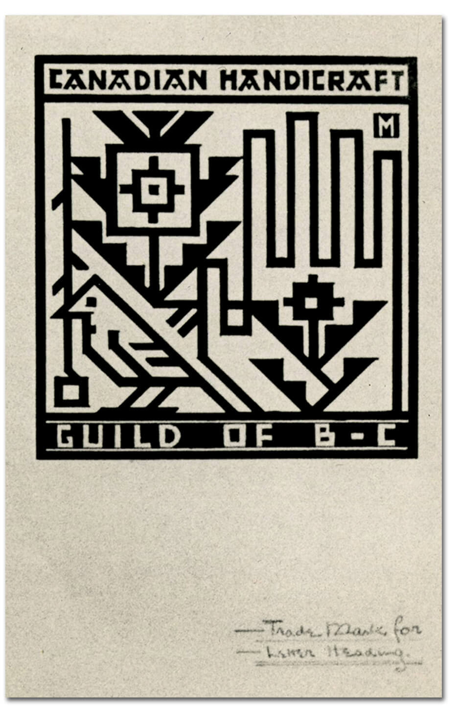 Art Canada Institute, Jock Macdonald, Macdonald's trademark for the Canadian Handicraft Guild of British Columbia