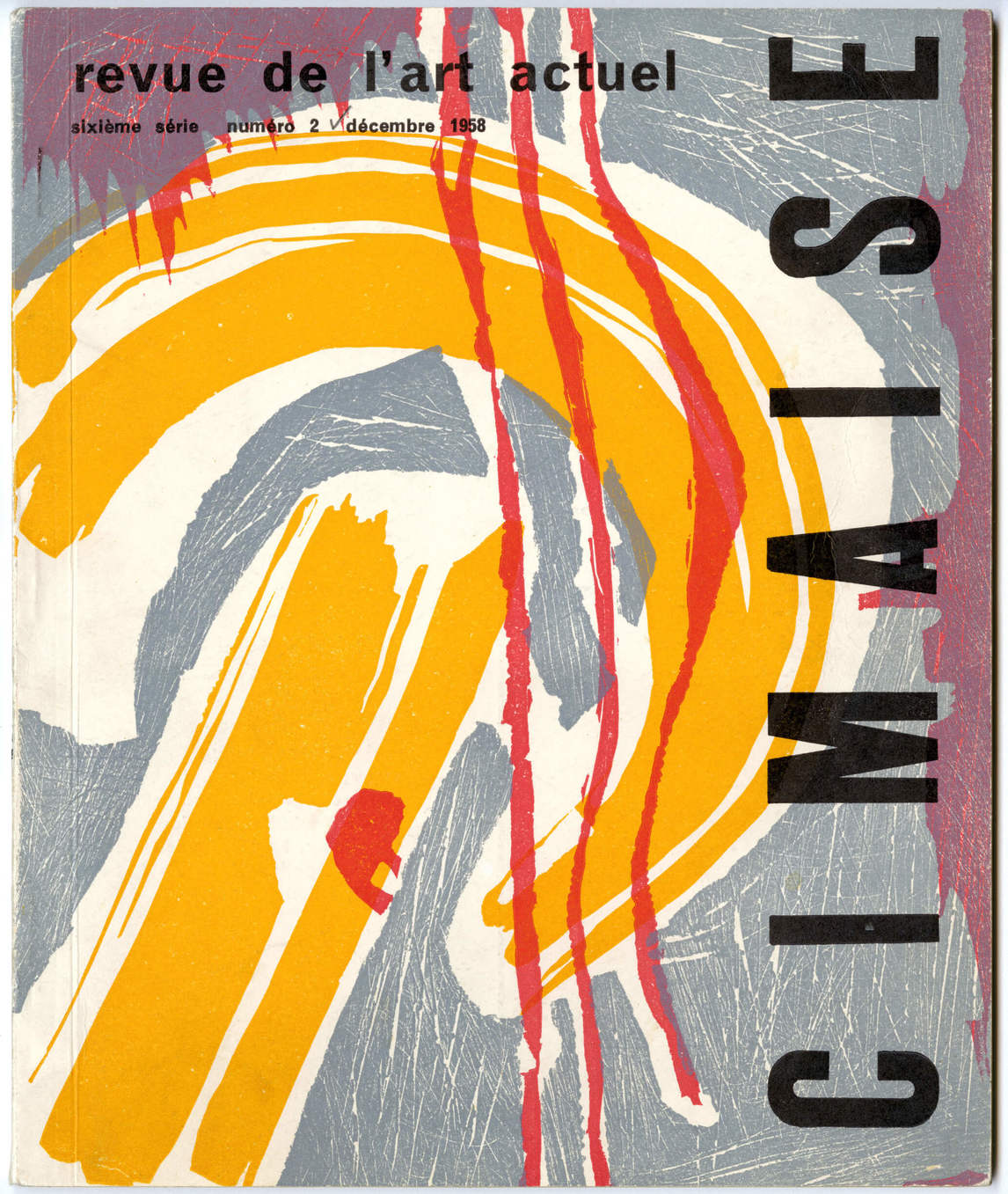 Art Canada Institute, cover of the December 1958 issue of the Parisian art journal Cimaise