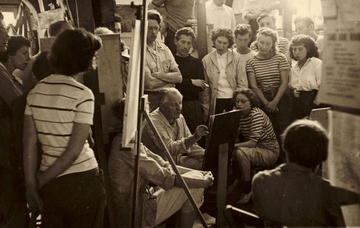 Art Canada Institute, Students gather for a demonstration in Hans Hofmann’s studio in Provincetown, Massachusetts, date unknown