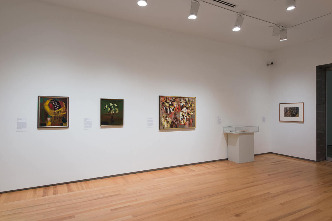 Art Canada Institute, Borduas’s Figure with Birds, 1953, on display at the Agnes Etherington Art Centre, Kingston, Ontario