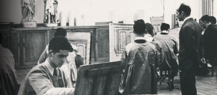 Art Canada Institute, Borduas teaching at the École du meuble, c. 1942
