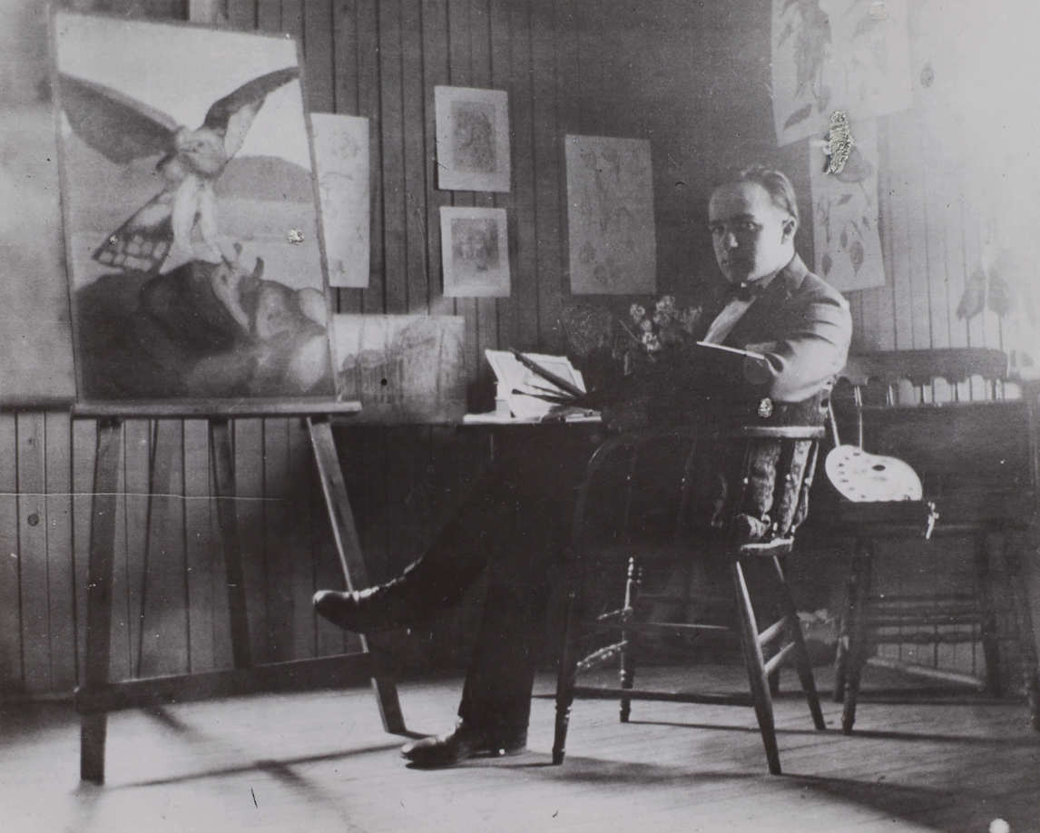 Art Canada Institute, Borduas in his bedroom at the convent of Saints-Noms-de-Jésus-et-de-Marie, around 1924