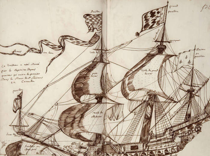 Louis Nicolas, Jacques Cartier’s Ship, n.d.