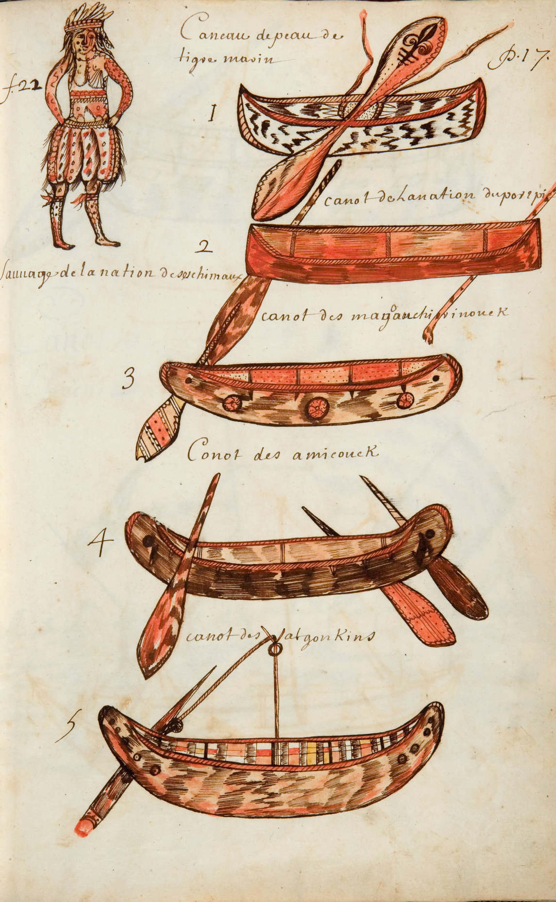 Art Canada Institute, Louis Nicolas, Man of the Esquimaux Nation (Sauvage de la nation des eschimaux), Codex Canadensis,