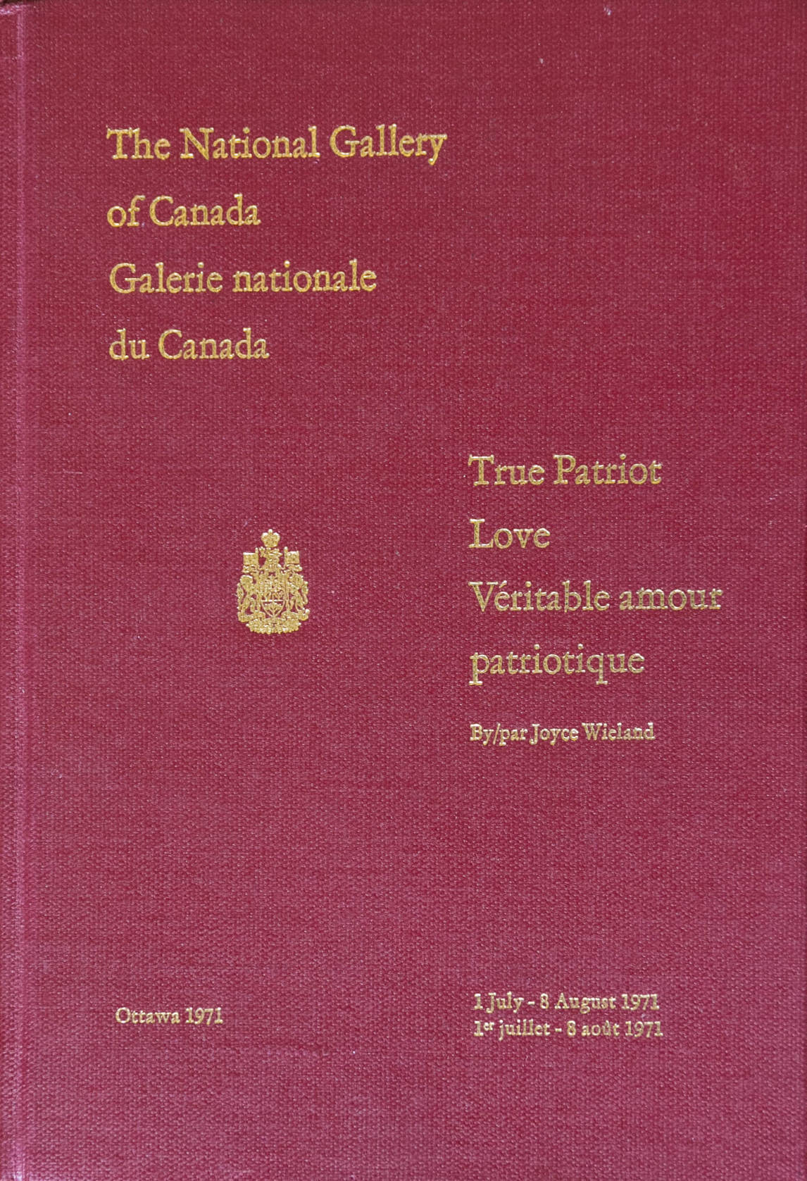 Art Canada Institute, Joyce Wieland, bookwork True Patriot Love, 1971