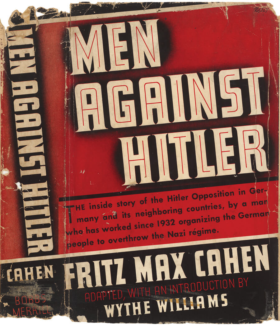 Art Canada Institute, Oscar Cahen, Men Against Hitler, 1939