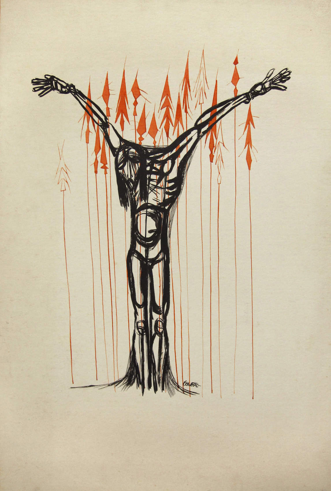 Art Canada Institute, Oscar Cahen, Crucifixion (737), c. 1950