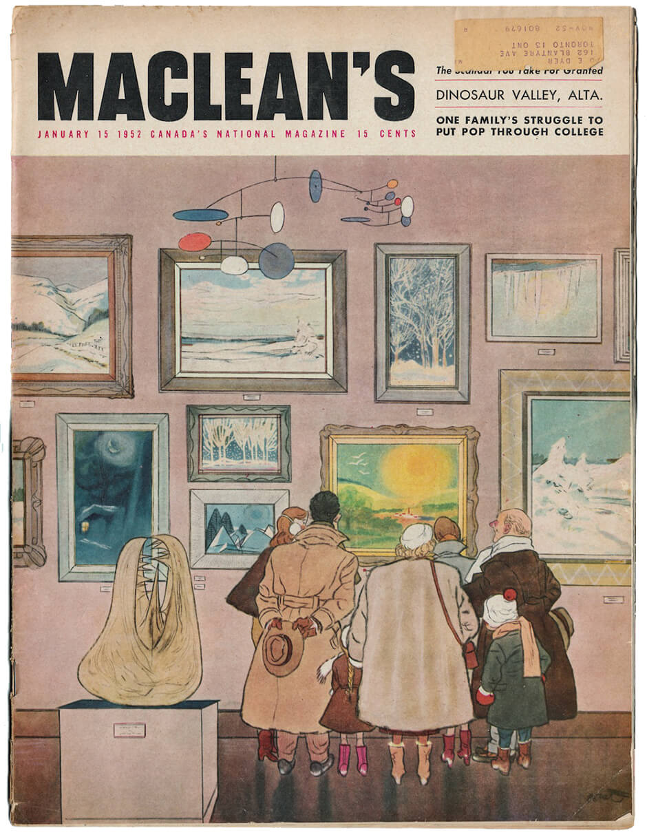 Oscar Cahén, Cover illustration for Maclean’s, January 15, 1952