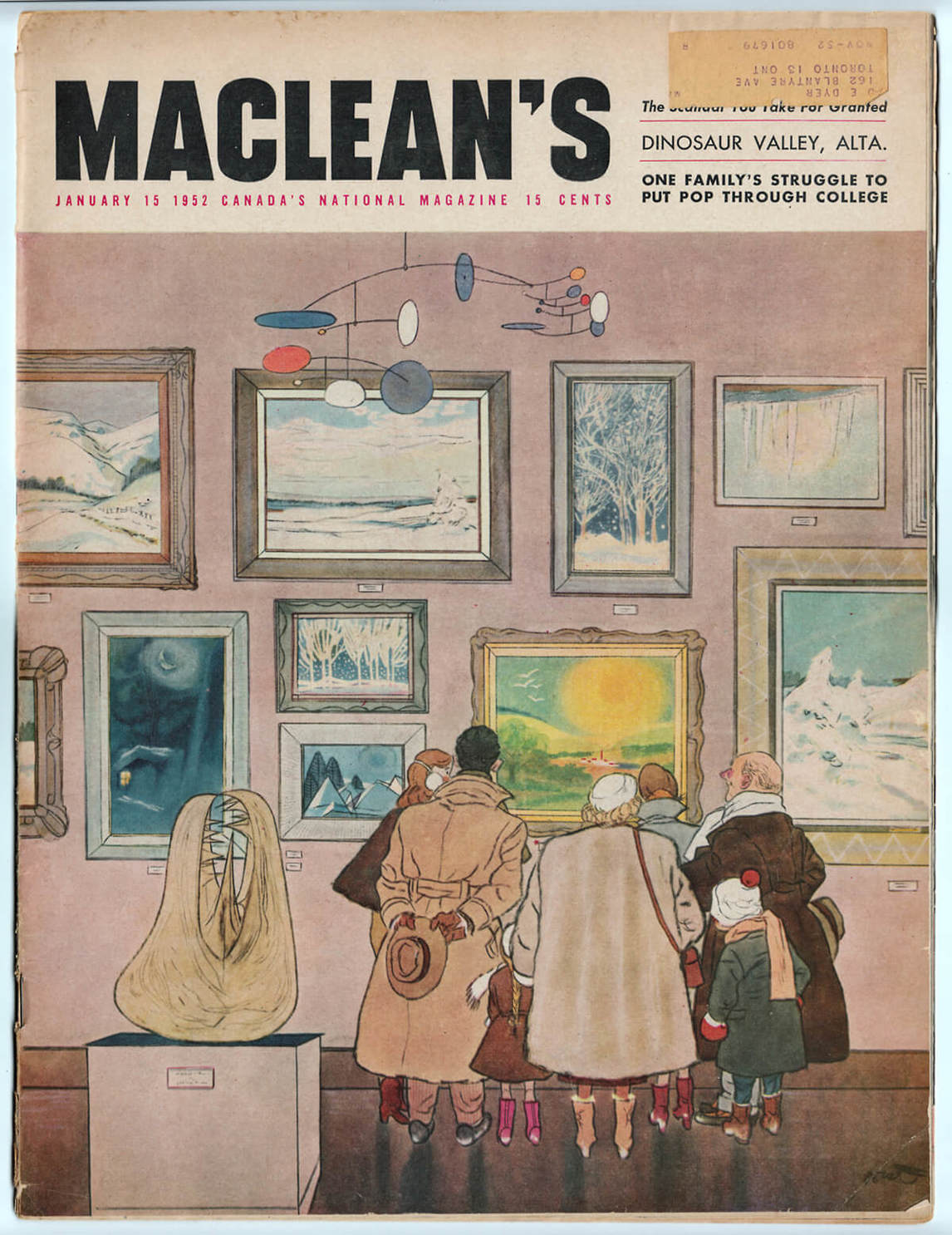 Art Canada Institute, Oscar Cahen, Maclean’s, January 15, 1952,
