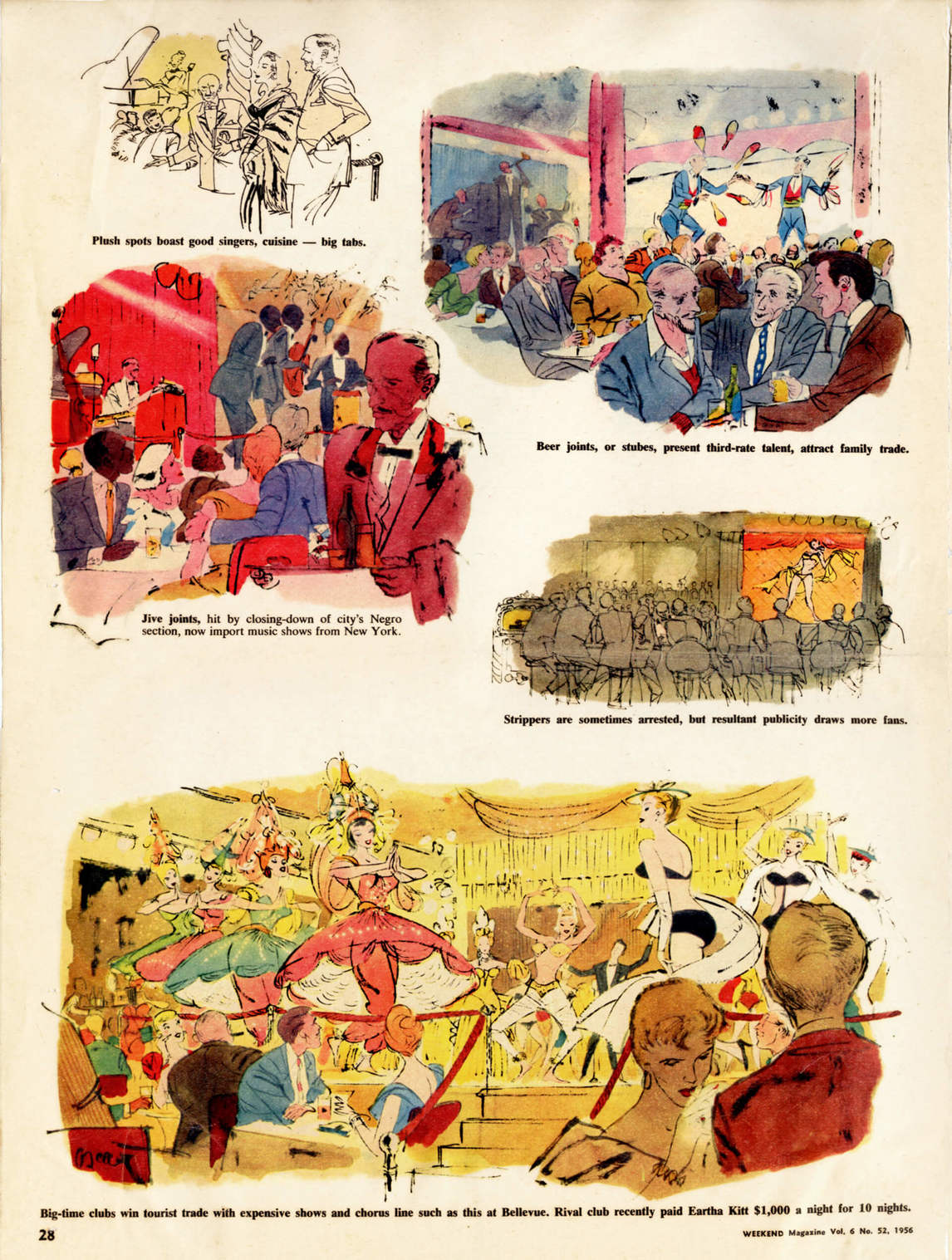 Art Canada Institute, Oscar Cahen, A Night Out in Montreal,” Weekend, December 28, 1956