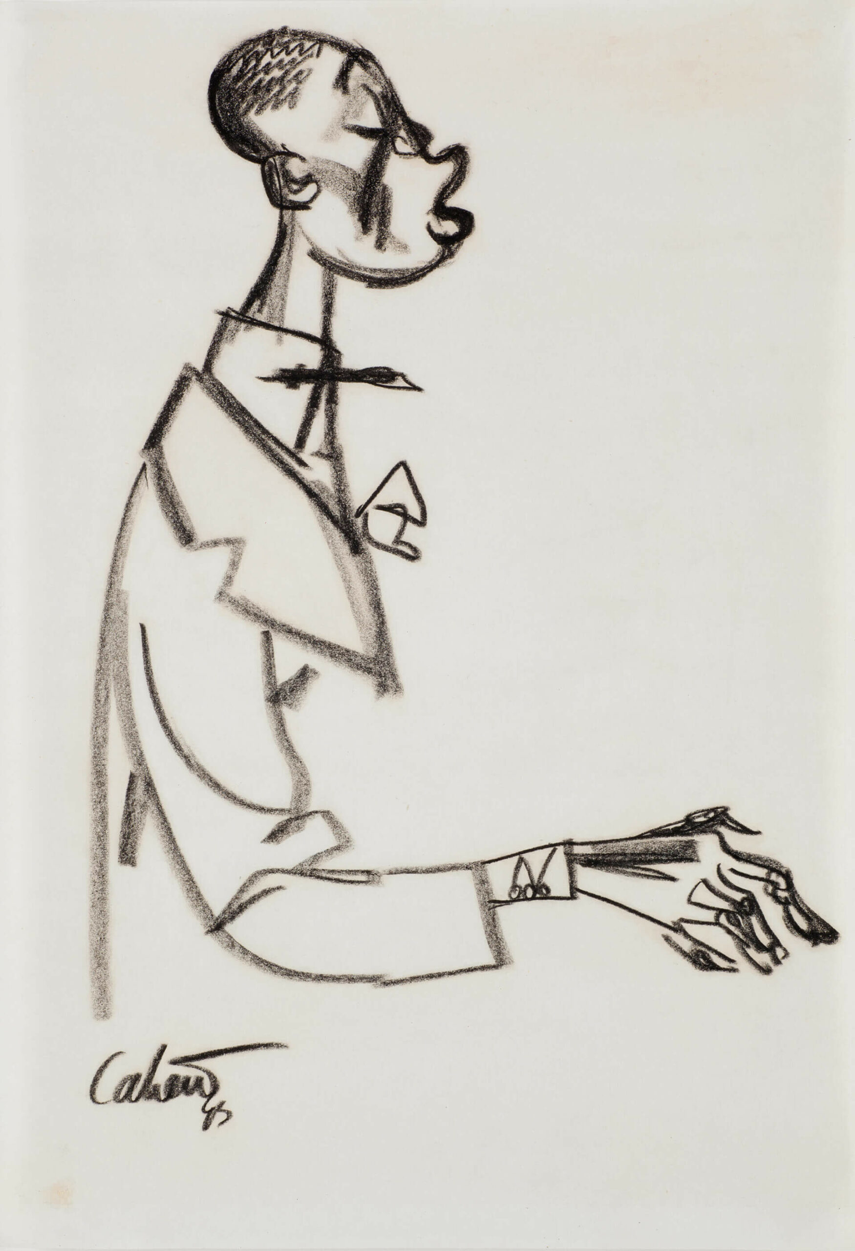 Oscar Cahén, Sans titre - Pianiste, 1943 