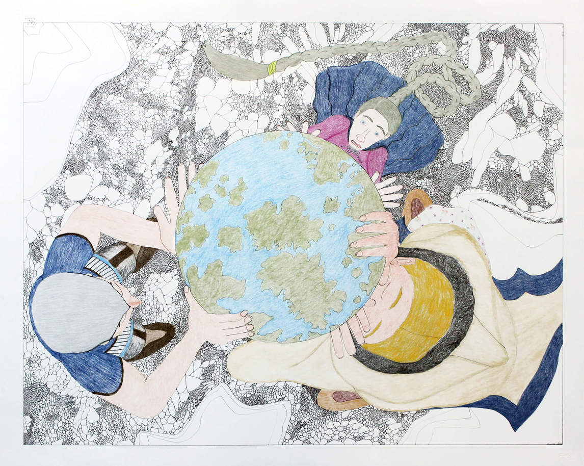 Art Canada Institute, Shuvinai Ashoona, Holding Up the Globe, 2014