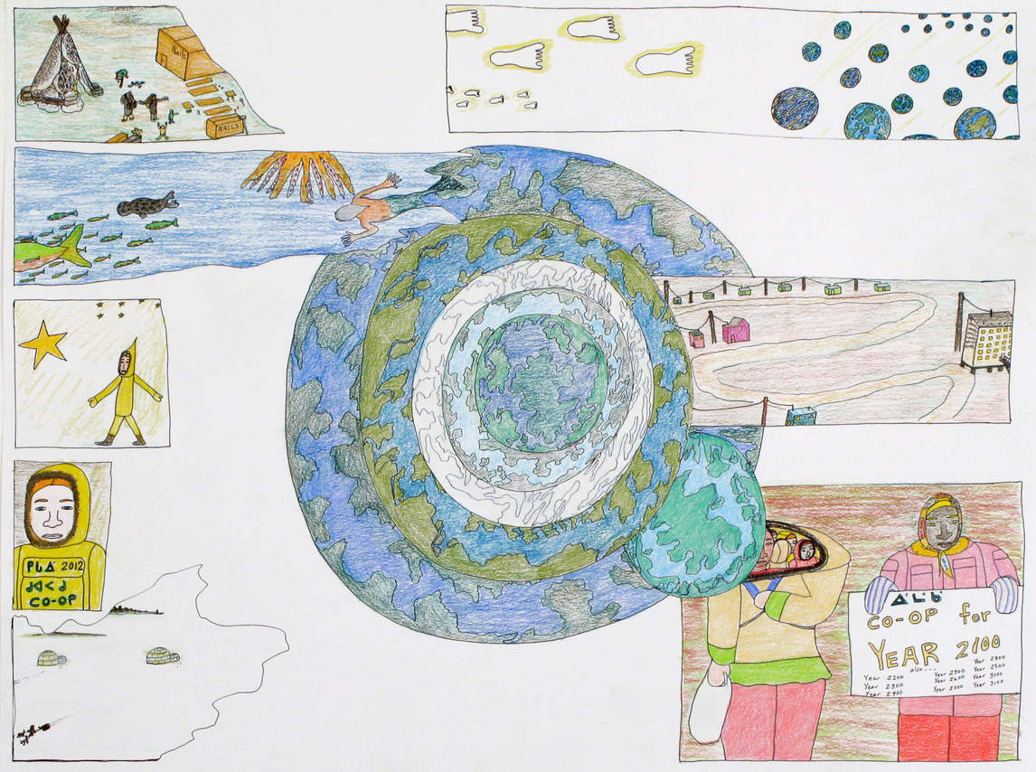 Art Canada Institute, Shuvinai Ashoona, Earth Surrounded by Drawings, 2012