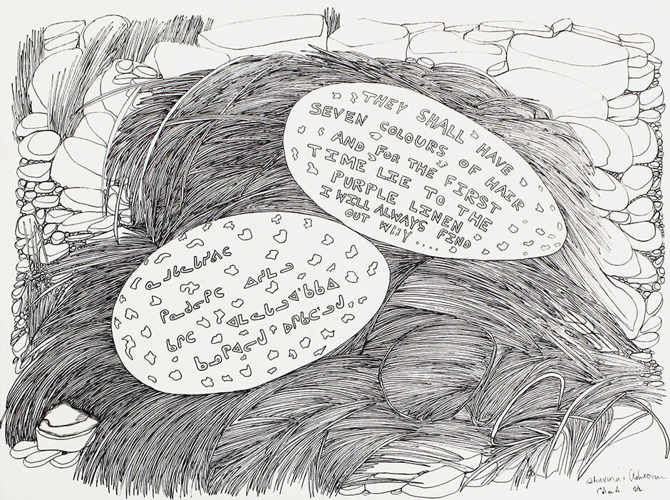 Art Canada Institute, Shuvinai Ashoona, Composition (Egg in Landscape), 2006