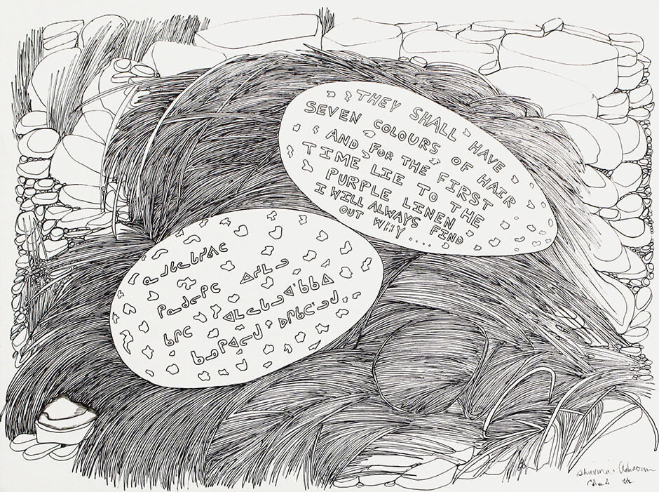 Shuvinai Ashoona, Composition (Egg in Landscape), 2006