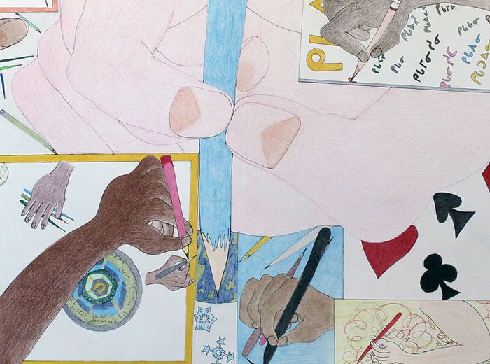 Shuvinai Ashoona, Composition (Des mains qui dessinent), 2014