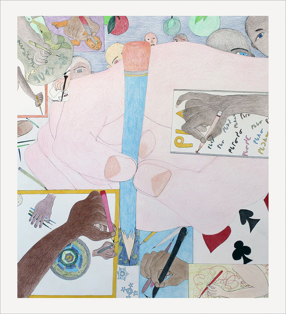 Shuvinai Ashoona, Composition (Des mains qui dessinent), 2014