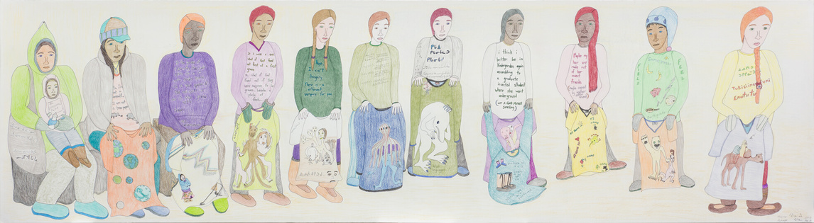 Art Canada Institute, Shuvinai Ashoona, Holding Shirts, 2015