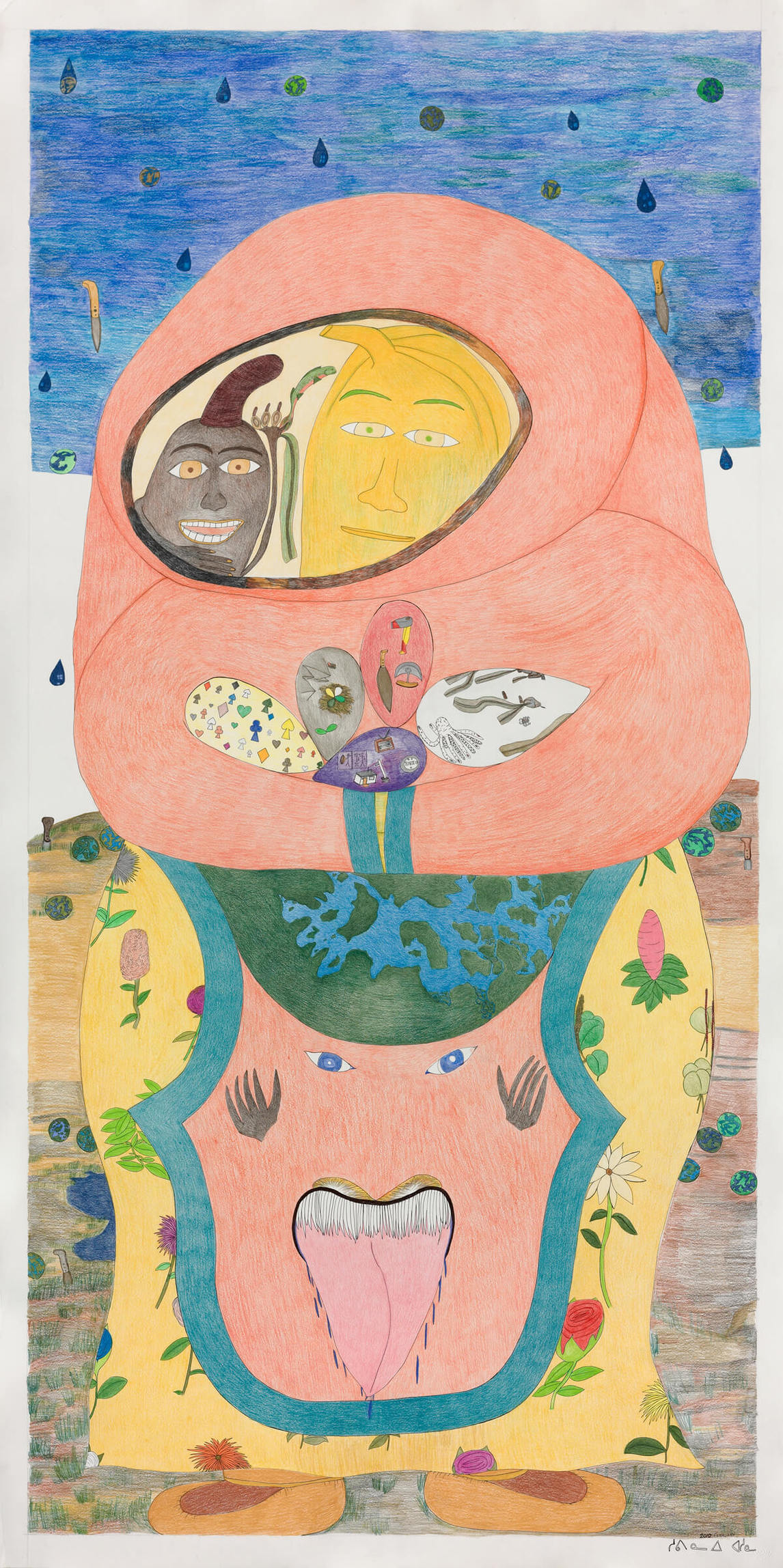 Art Canada Institute, Shuvinai Ashoona, Untitled (Pink Amauti Hood), 2010