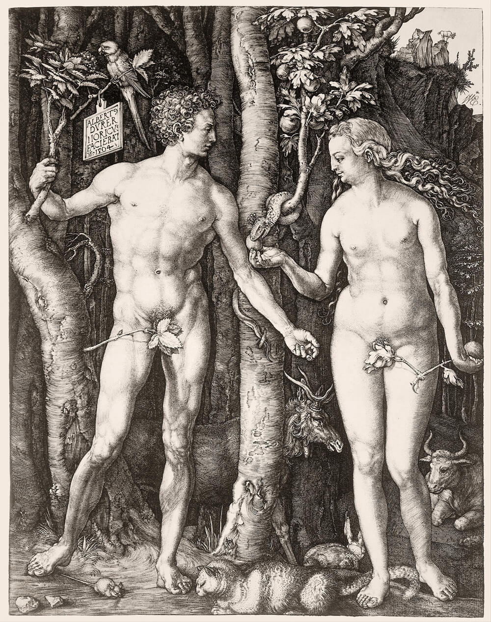 Art Canada Institute, Alex Colville, Adam and Eve, 1504, by Albrecht Durer.