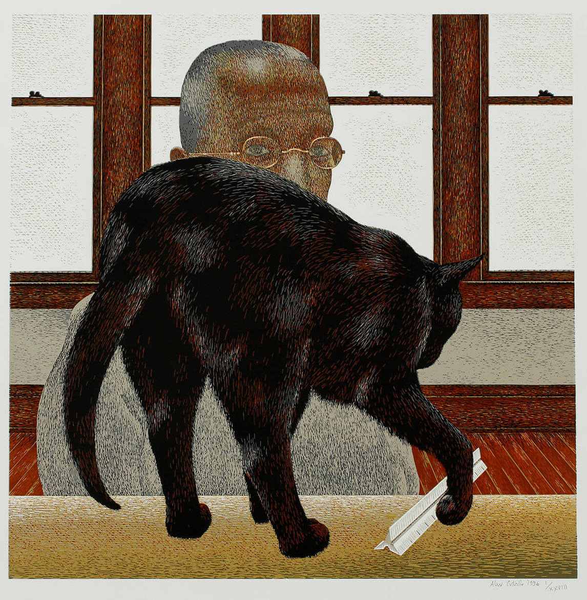 Art Canada Institute, Alex Colville, Black Cat (Chat noir), 1996