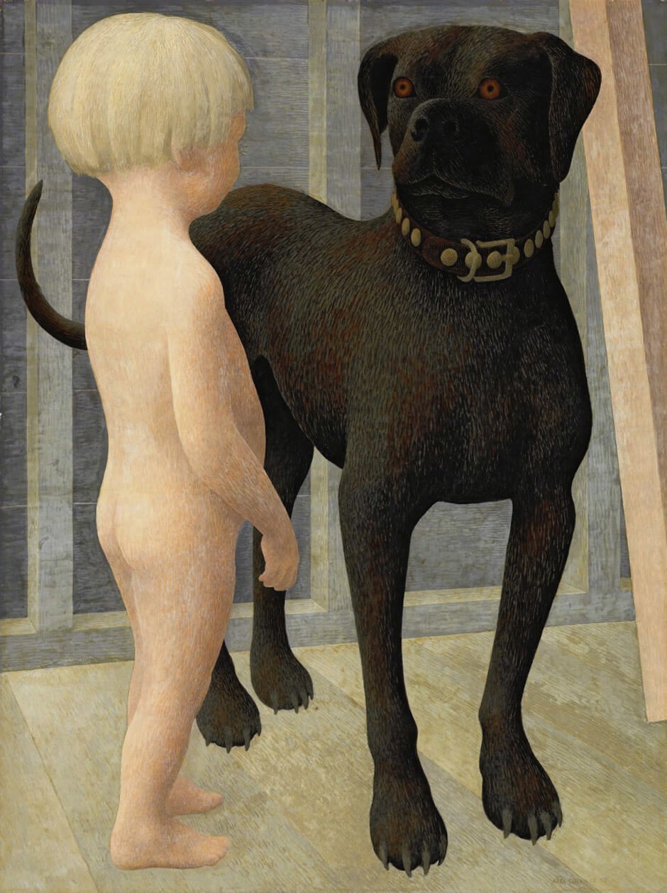 Art Canada Institute, Alex Colville, Child and Dog (Enfant et chien), 1952