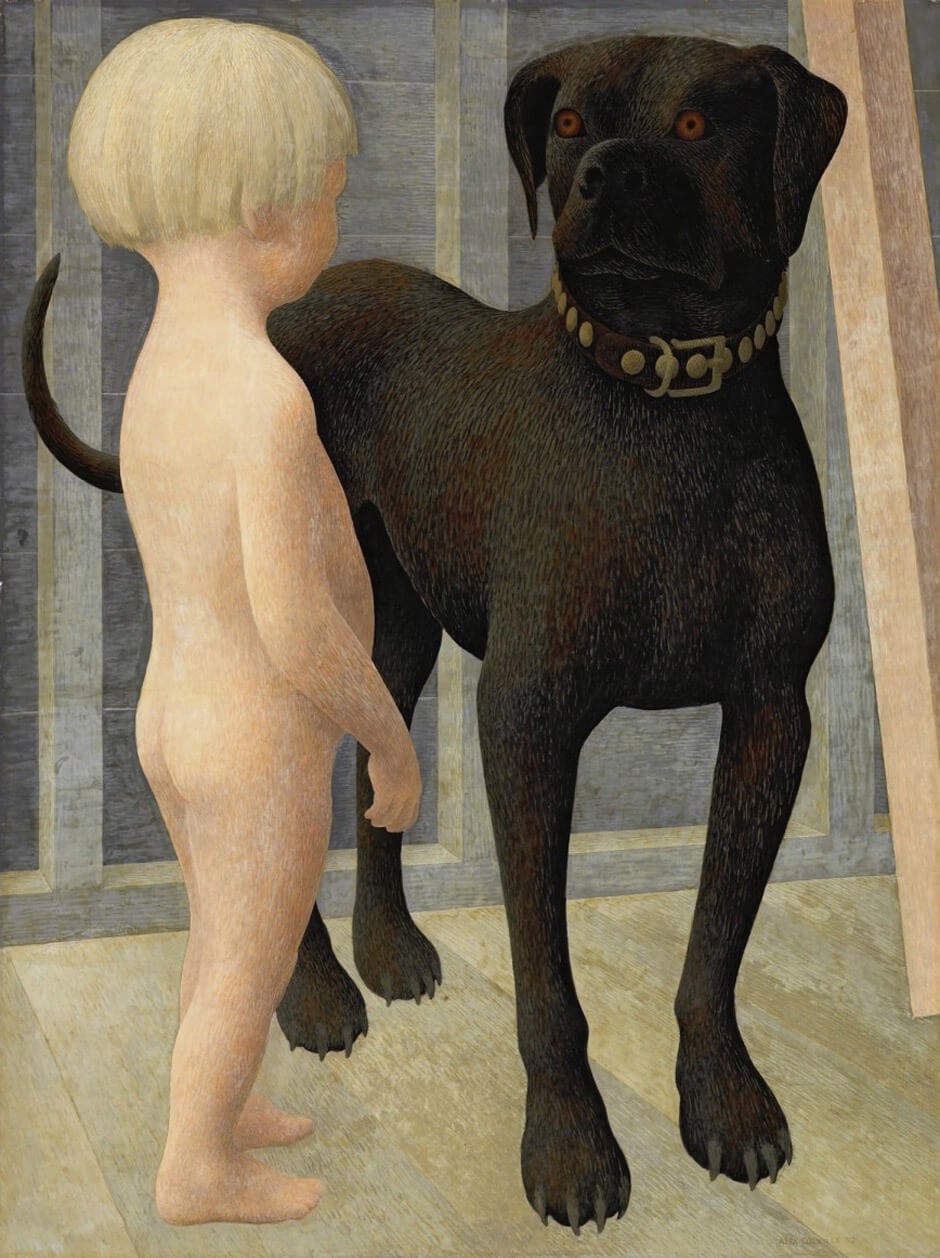 Art Canada Institute, Alex Colville, Child and Dog (Enfant et chien), 1952