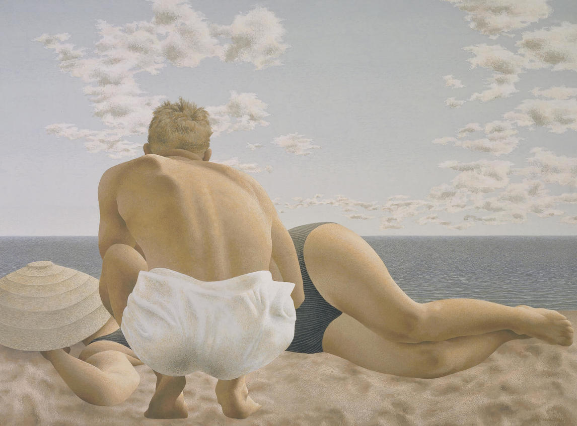 Art Canada Institute, Alex Colville, Couple on the Beach (Couple sur la plage), 1957