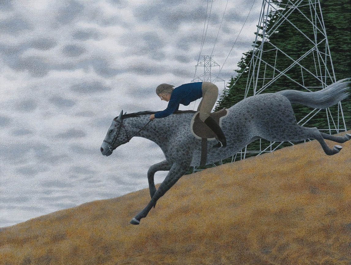 Art Canada Institute, Alex Colville,  Alex Colville, Horse and Girl (Cheval et fille), 1984