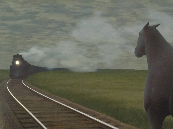 Alex Colville, Horse and Train, 1954