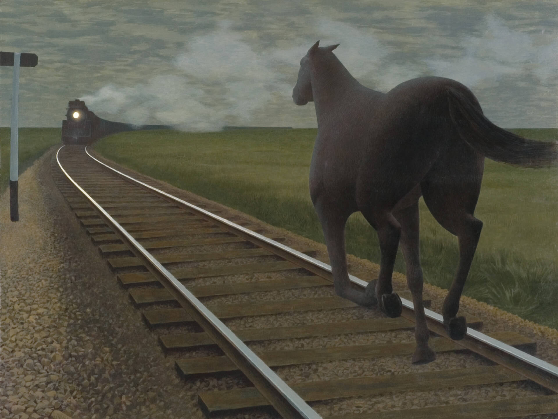 Alex Colville, Horse and Train, 1954