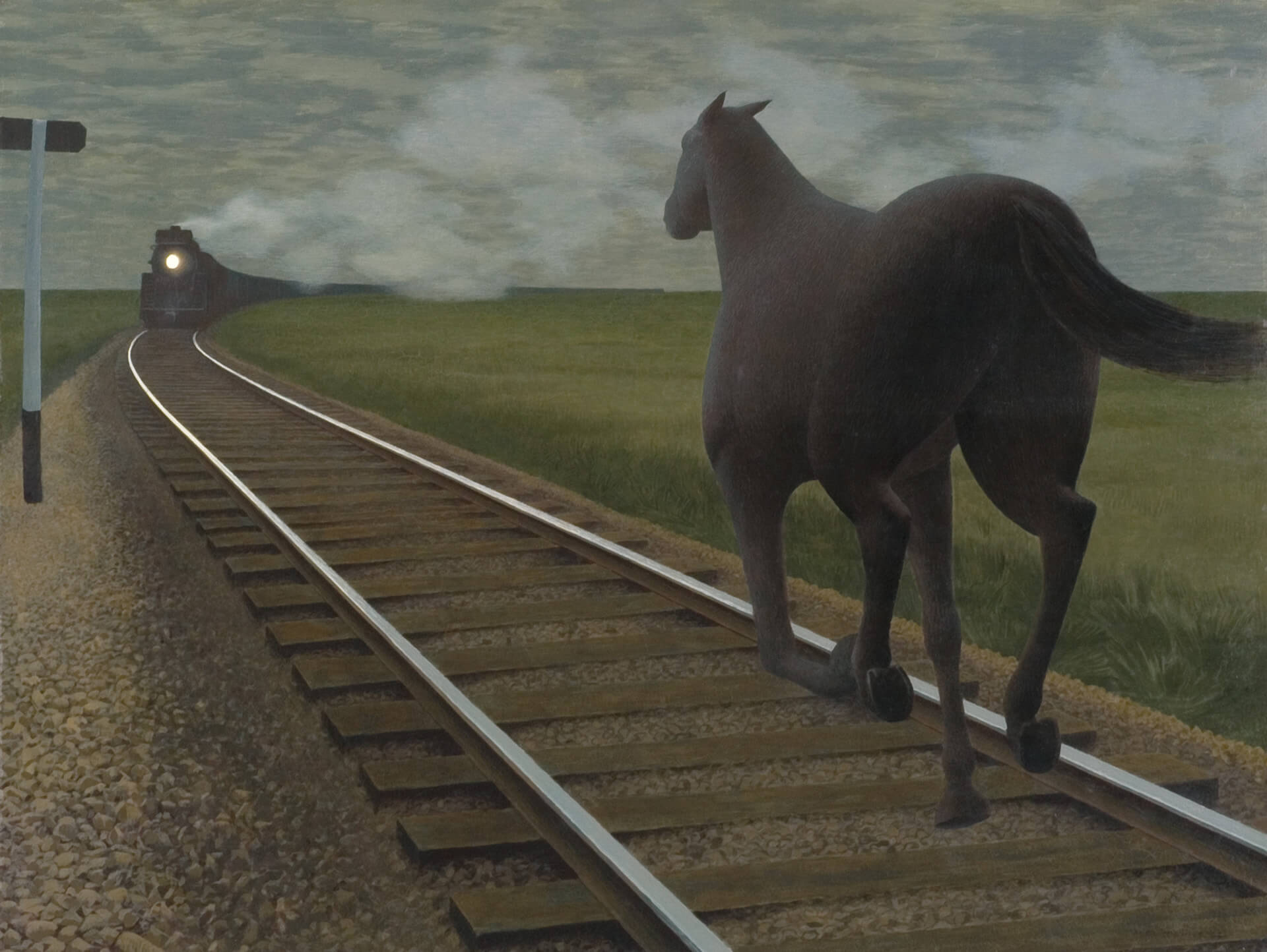 Alex Colville, Cheval et train, 1954